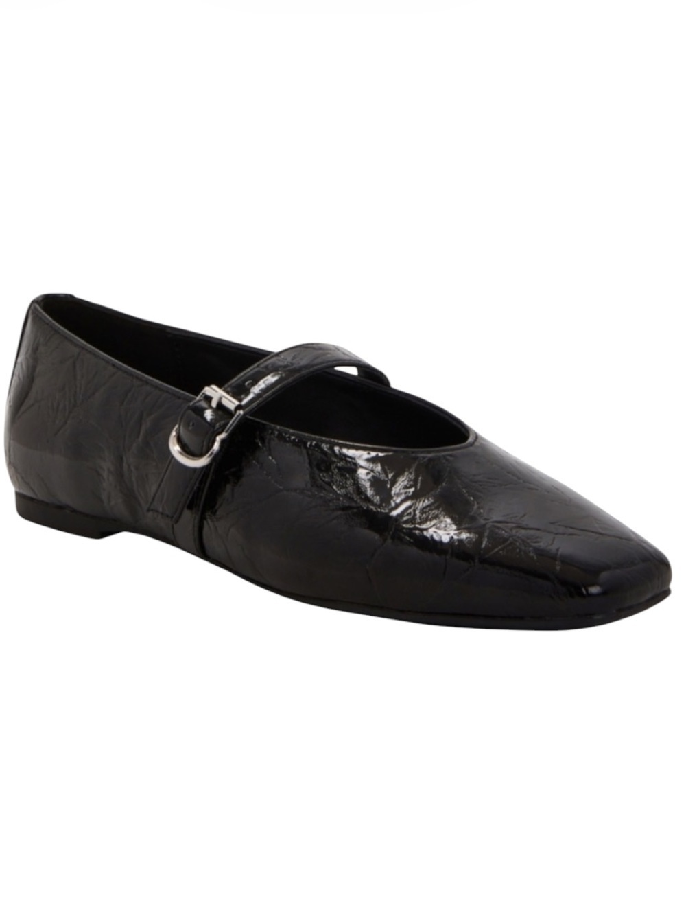 Katy Perry The Evie Black Patent Crinkle Mary Janes Size 9